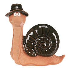 Šnek - keramická figurka, vel. L, zelená ulita Šnek - keramická figurka, vel. L, zelená ulita