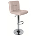 Barová židle, látka šedohnědá taupe/chrom, KANDY 2 NEW