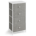 Komoda 45x30x92cm, mdf, šedá, AUK-E1031 GREY