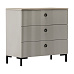 Komoda, šedohnědá Taupe/dub silverjack, DOMCA 3S