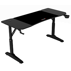 Pevný herní stůl 140x60cm, výběr výšky, melamin, carbon, LT-H1114 BK Pevný herní stůl 140x60cm, výběr výšky, melamin, carbon, LT-H1114 BK