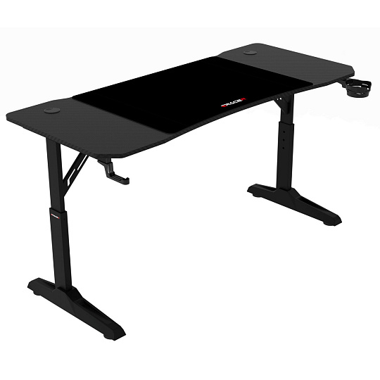 Pevný herní stůl 140x60cm, výběr výšky, melamin, carbon, LT-H1114 BK Pevný herní stůl 140x60cm, výběr výšky, melamin, carbon, LT-H1114 BK
