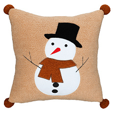 Polštář s výplní - se sněhulákem, 100% polyester, 45 x 45 cm Polštář s výplní - se sněhulákem, 100% polyester, 45 x 45 cm