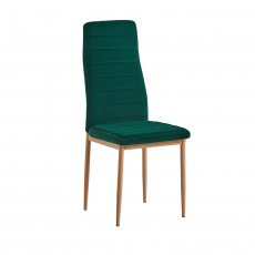 Židle, smaragdová, velvet látka / dub, COLETA NOVA