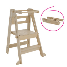 Montessori skládací učící věž, přírodní, URIAN