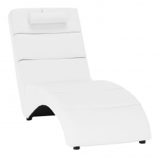 Relaxační křeslo, ekokůže bílá, LONG Relaxační křeslo, ekokůže bílá, LONG