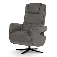 Polohovací křeslo, elektrické zabudované ovládání, šedá, látka, TV-C5590 GREY2