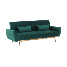 Rozkládací pohovka, smaragdová Velvet látka, FASTA Rozkládací pohovka, smaragdová Velvet látka, FASTA