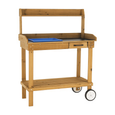 Zahradní pracovní stůl, dřevo/hnědá, BARDY Zahradní pracovní stůl, dřevo/hnědá, BARDY