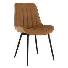 Židle, ekokůže hnědá camel/černá, Hazal