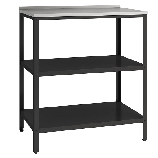 Zahradní kuchyňský ostrůvek, ocel, černá, INES TYP 2 Zahradní kuchyňský ostrůvek, ocel, černá, INES TYP 2