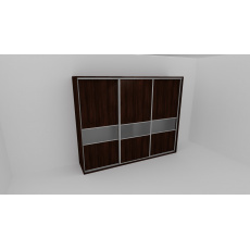Skříň FLEXI 3 š.240cm v.220cm : 3x dveře dělené sklem MATELUX Skříň FLEXI 3 š.240cm v.220cm : 3x dveře dělené sklem MATELUX