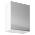 Horní skříňka, bílá / šedý extra vysoký lesk, AURORA G602F