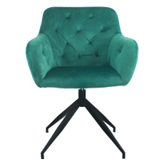 Otočná židle, zelená Velvet látka/černá, VELEZA NEW Otočná židle, zelená Velvet látka/černá, VELEZA NEW