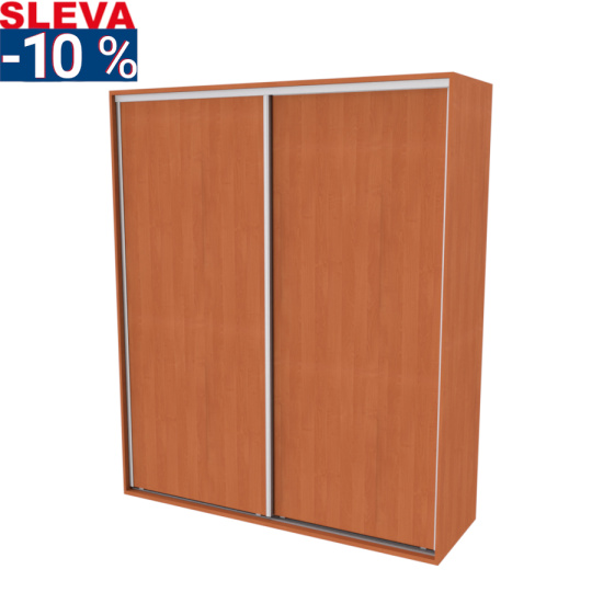 Nábytek Mikulík Vranovice Skříň FLEXI 2 š.180cm v.220cm : 2x dveře plné - olše
