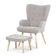 Relaxační křeslo, šedá, látka bouclé, AK-319 GREY2