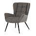 Křeslo ušák, šedá, látka, AK-H9206 GREY2