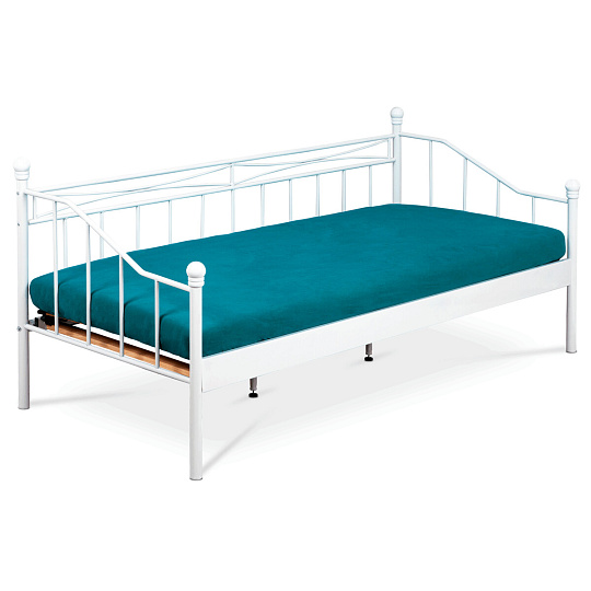 Jednolůžková postel 208x98cm, kov, bílá, BED-1905 WT Jednolůžková postel 208x98cm, kov, bílá, BED-1905 WT