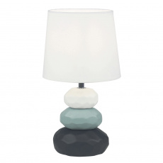 Stolní lampa, bílá / modrá / černá, LENUS Stolní lampa, bílá / modrá / černá, LENUS