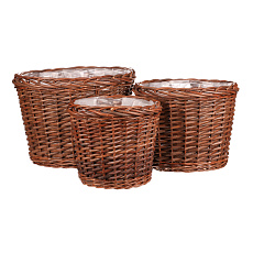 Obal na květiny - proutí, klasický, cena za sadu 3 ks