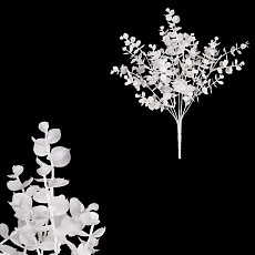 Buxus - umělý trs, barva matná bílá Buxus - umělý trs, barva matná bílá