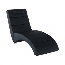 Relaxační křeslo, černá ekokůže, LONG Relaxační křeslo, černá ekokůže, LONG