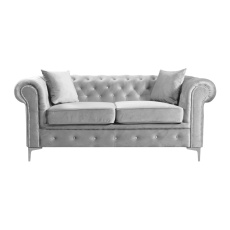 Luxusní rozkládací 2-sed, světle šedá Velvet látka, ROMANO Luxusní rozkládací 2-sed, světle šedá Velvet látka, ROMANO