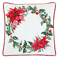 Polštář s výplní - vánoční růže, 100% polyester, 45 x 45 cm