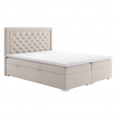 Postel boxspring, krémová, 160x200, DORMAN Postel boxspring, krémová, 160x200, DORMAN