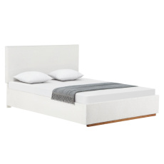 Postel s roštem a úložným prostorem, 160x200, bílá, NUVOLA Postel s roštem a úložným prostorem, 160x200, bílá, NUVOLA