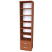 NÁBYTEK MIKULÍK s.r.o. JONY 8 - knihovna s poličkami a zásuvkami, 50x40.5x205cm Dekor: olše