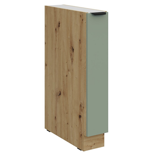 Spodní skříňka s výsuvným košem, aquamarine/dub artisan, ARSANY 15 D CARGO BB Spodní skříňka s výsuvným košem, aquamarine/dub artisan, ARSANY 15 D CARGO BB