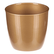 Obal na květiny - terakota, pr. 12 cm, barva zlatá Obal na květiny - terakota, pr. 12 cm, barva zlatá