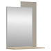 Zrcadlo 65, šedohnědá Taupe/dub silverjack, DOMCA