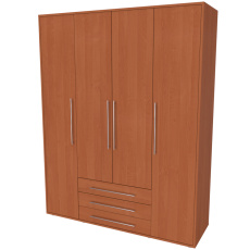 NÁBYTEK MIKULÍK s.r.o. ELITE XL - šatní skříň, 161x51x205cm Dekor: olše NÁBYTEK MIKULÍK s.r.o. ELITE XL - šatní skříň, 161x51x205cm Dekor: olše