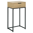 Konzolový stolek se zásuvkou, dub/černá, LERTOS
