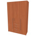 NÁBYTEK MIKULÍK s.r.o. AURA L - šatní skříň, 137x53x213cm Dekor: olše