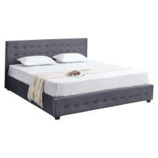 Postel s úložným prostorem, 180x200, šedá, MINDY Postel s úložným prostorem, 180x200, šedá, MINDY
