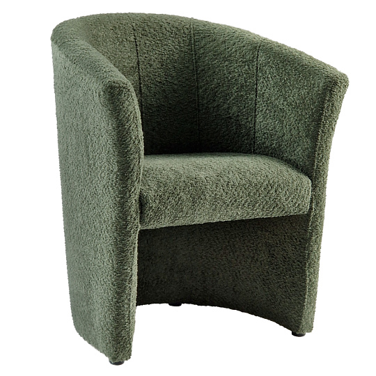 Klubové křeslo, zelená látka Coral, CUBA