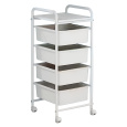 Pojízdný regál, bílá, SUFIK