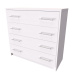 Nábytek Mikulík Vranovice Komoda AURA 1 - hloubka 43cm - bílá struktura