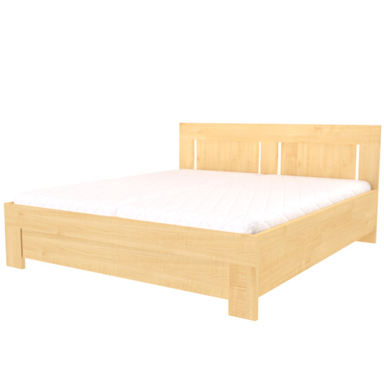 Nábytek Mikulík Vranovice Dvoulůžko VARIO s lamelovými rošty - 200 x 180 cm - javor
