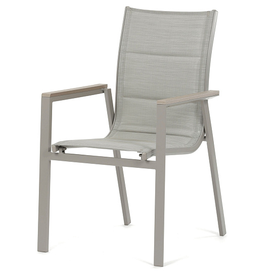 Zahradní židle, hliník, síťovina, béžová, AZC-S1110 GREY