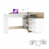 PC stůl, univerzální, dub sonoma / bílá, TALE 484881