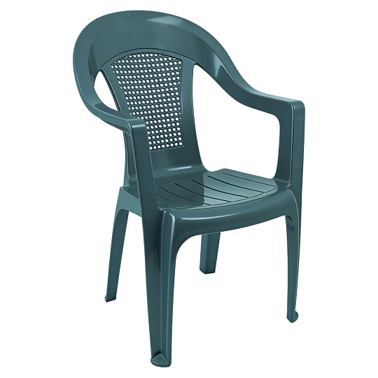 Zahradní stohovatelné křeslo, zelená, MEDRO