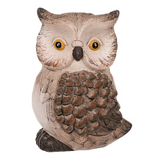 Sova - keramická figurka, barva hnědá Sova - keramická figurka, barva hnědá