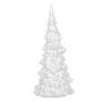 Svícen porcelánový - tvar stromku, na čaj. svíčku, bílý