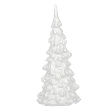 Svícen porcelánový - tvar stromku, na čaj. svíčku, bílý