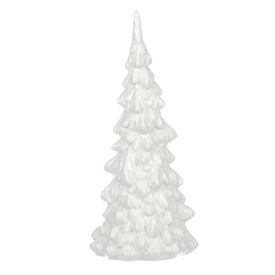 Svícen porcelánový - tvar stromku, na čaj. svíčku, bílý