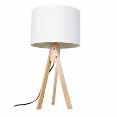 Stolní lampa, bílá / přírodní dřevo, LILA TYP 1 Stolní lampa, bílá / přírodní dřevo, LILA TYP 1